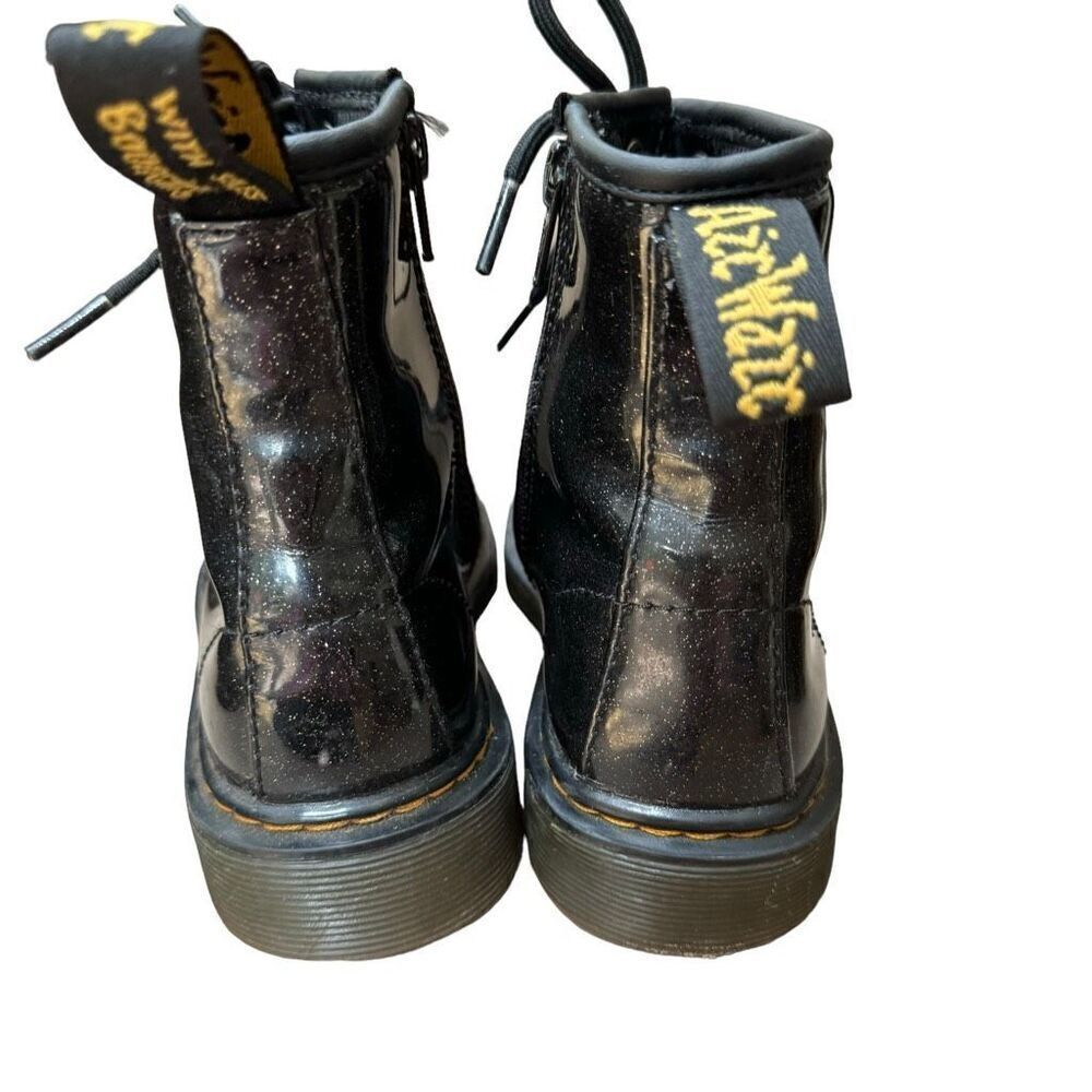 Dr. Martens Black Sparkle Shiny Glitter 1460 Lace Up Womens/junior Boots Sz 3/34 - Picture 3 of 6